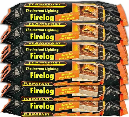Flamefast fire logs smokeless - logs,