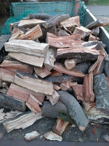 Well seasoned logs fire wood - well,