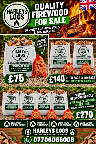 Harleys logs seasoned - seasoned, firewood