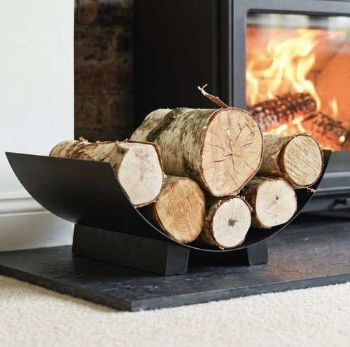 Black metal firewood - metal,